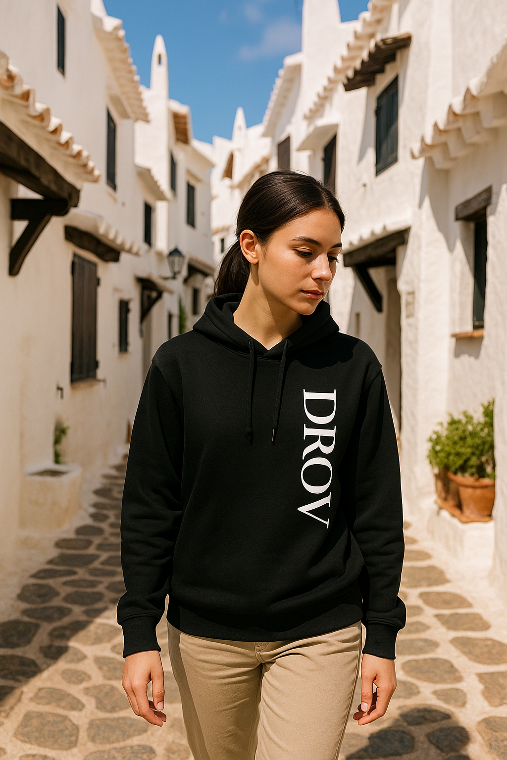 Sudadera Capucha Logo vertical