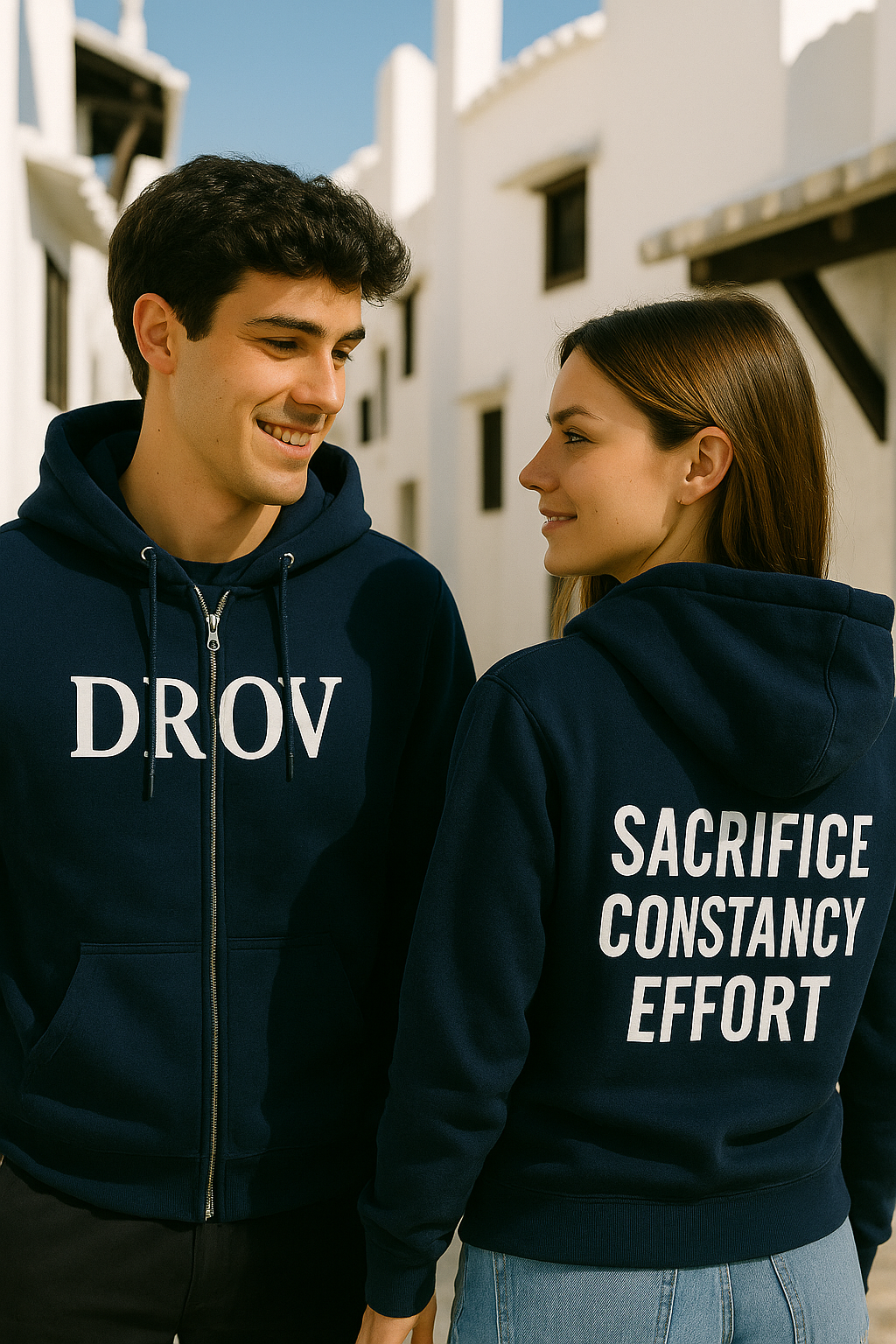 Sudadera Capucha Cremallera "SACRIFICE, CONSTANCY, EFFORT"