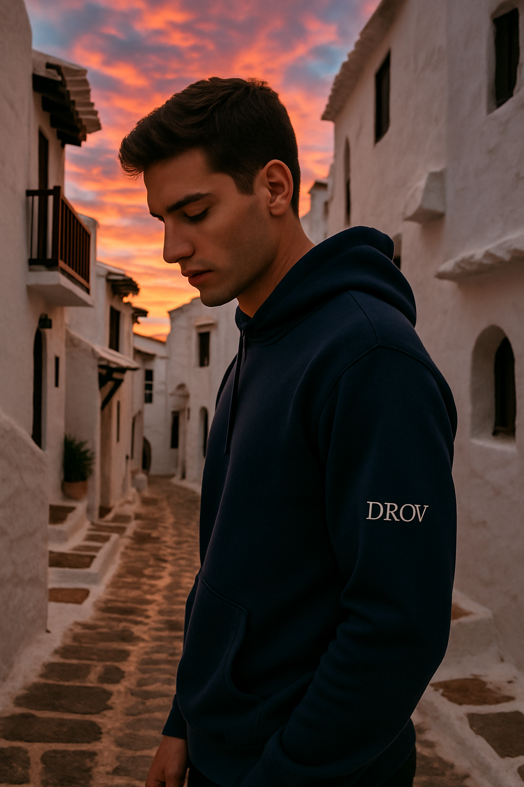 Sudadera capucha logo manga.