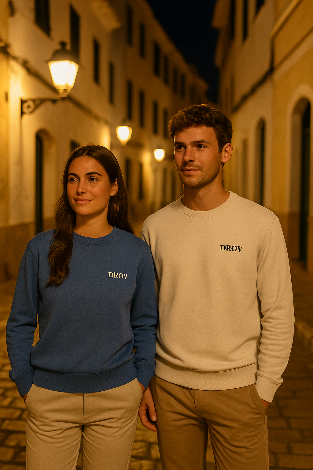 Sudadera Basica logo pequeño al lado DROV.