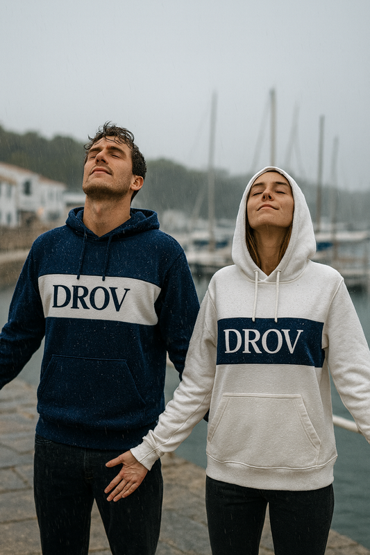 Sudadera Capucha, franja central DROV
