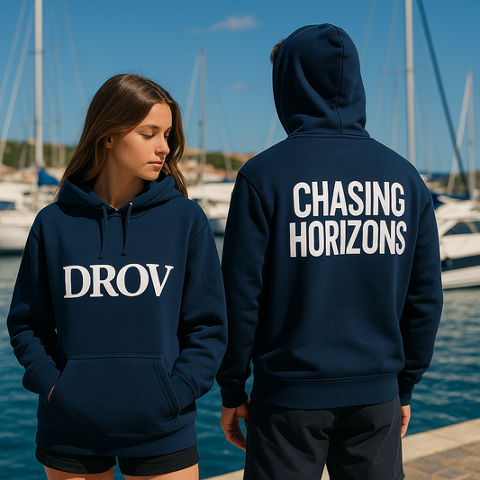 Sudadera oversize capucha "chasing horizons"